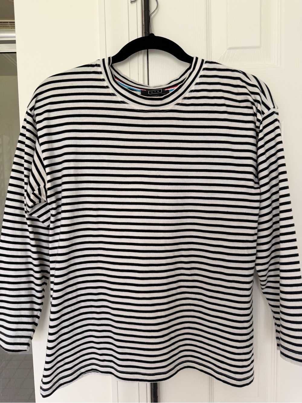 AYR Striped Long-Sleeve Crewneck Shirt - XS